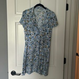 Aritzia Sunday Best New Vida dress, blue butterfly print mini dress